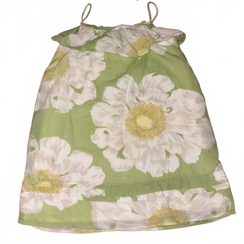 Baby Gap Girls' Light Green Floral Summer Dress 3T Spring Easter Lightweight